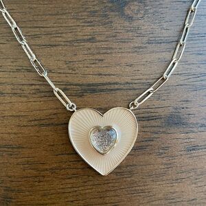 Elizabeth Stone Gold Heart Pendant Necklace